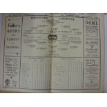 LIVERPOOL, 1938/1939, Brentford versus Liverpool, a football programme from the fixture played on