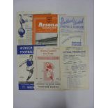BRENTFORD RESERVES, 1952/1953, 6 football programmes from the season, all away's, Aldershot, Arsenal