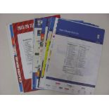 BIRMINGHAM CITY, 1998-2020, a selection of 45 Teamsheets from home and away fixtures, the vast