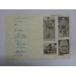 AUTOGRAPHS, 1945/1946, Brentford Football Club, 12 signatures stuck down to page.