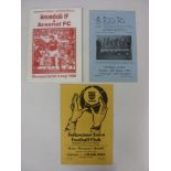 FRIENDLIES, 1959-1988, 3 football programmes all from Friendly fixtures, 23/11/1959 Folkestone