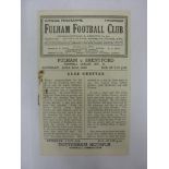 FULHAM, 1948/1949, versus Brentford, a football programme from the fixture played on 23/04/1949 (