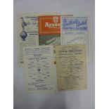 BRENTFORD RESERVES, 1954/1955, 5 football programmes from the season, all away's, 16/10/1954