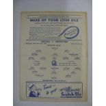 CHELSEA, 1938/1939, versus Brentford, a football programme from the fixture played on 25/02/1939 (