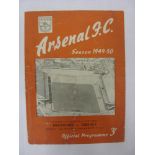 LONDON CHALLENGE CUP FINAL, 1949/1950, Brentford versus Chelsea, a football programme from the