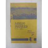 LEEDS UNITED, 1949/1950, versus Brentford, a football programme from the fixture played on 22/10/