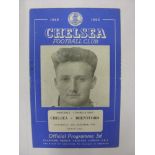 CHELSEA RESERVES, 1949/1950, versus Brentford Reserves, a football programme from the fixture played