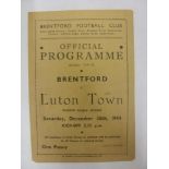 LUTON TOWN, 1944/1945, Brentford versus Luton Town, a football programme from the fixture played