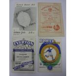 1950's PROGRAMMES, 1951-1956, a collection of 4 football programmes from the period, 27/01/1951
