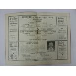 HUDDERSFIELD TOWN, 1935/1936, Brentford versus Huddersfield Town, a football programme from the