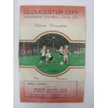 GLOUCESTER CITY, 1952/1953, versus Brentford, a football programme from the fixture played in a