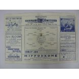 BIRMINGHAM, 1937/1938, versus Brentford, a football programme from the fixture played on 18/12/