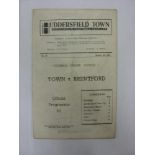 HUDDERSFIELD TOWN, 1946/1947, versus Brentford, a football programme from the fixture played on 04/