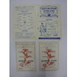 BRENTFORD RESERVES, 1953/1954, 4 football programmes from the season, all versus Queens Park