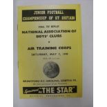 JUNIOR CHAMPIONSHIP OF GREAT BRITAIN FINAL REPLAY, 1948/1949, National Association Of Boys Clubs