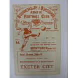 BOURNEMOUTH RESERVES, 1949/1950, versus Brentford Reserves, a football programme from the fixture