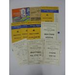 BRENTFORD SPECIALS, 1960/1961, 11 football programmes from the season, Homes (8) Stripes v Whites [