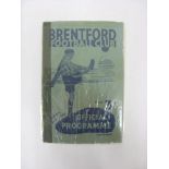 FULHAM, 1948/1949, Brentford versus Fulham, a football programme from the fixture played on 06/04/