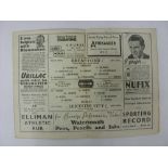 LEICESTER CITY, 1946/1947, Brentford versus Leicester City, a football programme from the fixture