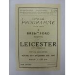 LECIESTER CITY RESERVES, 1947/1948, Brentford Reserves versus Leicester City Reserves, a football