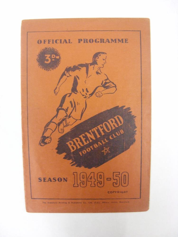 BARNSLEY, 1949/1950, Brentford versus Barnsley, a football programme from the fixture played on 22/ - Image 2 of 2