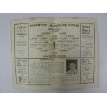 BLACKBURN ROVERS, 1935/1936, Brentford versus Blackburn Rovers, a football programme from the