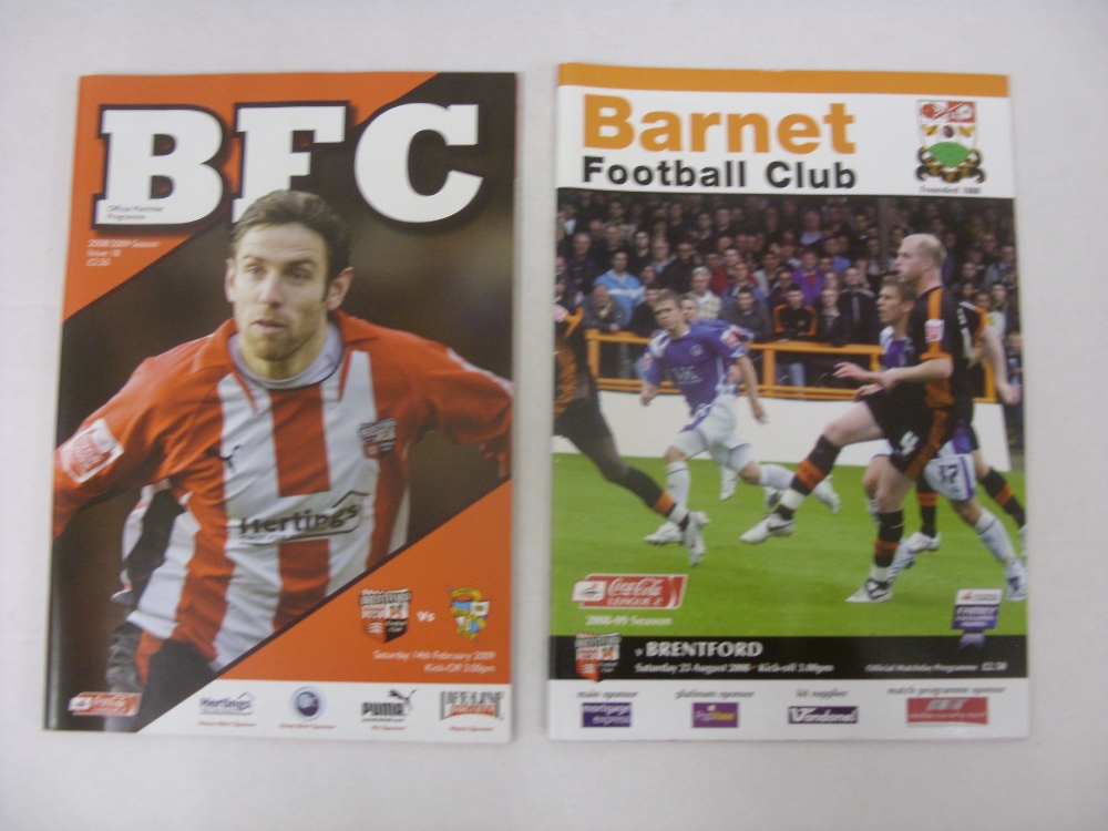 BRENTFORD HOME & AWAY, 2008/2009, a complete set of 46 football programmes, all home & away games