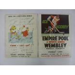 ICE HOCKEY, 1937, 2 programmes from the two fixtures played at Empire Pool And Sports Arena Wembley,