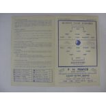 QUEENS PARK RANGERS RESERVES, 1948/1949, versus Brentford Reserves, a football programme from the