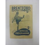 LIVERPOOL, 1946/1947, Brentford versus Liverpool, a football programme from the fixture played on