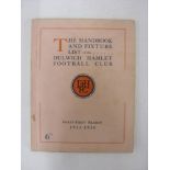 DULWICH HAMLET, 1933/1934, Official Handbook And Fixture List.