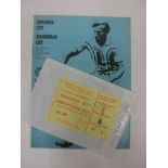 COVENTRY CITY, 1975/1976, a football programme and ticket from the fixture versus Birmingham City,