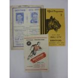 BRENTFORD IN THE FA CUP, 1953/1954, 3 football programmes from the season, all versus Hull City,
