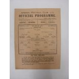 ARSENAL, 1942/1943, versus Brentford, a football programme from the fixture played in The Football