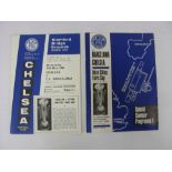 INTER CITIES FAIRS CUP SEMI-FINAL, 1965/1966, a pair of football programmes fro the fixtures Chelsea