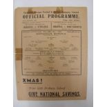 TOTTENHAM HOTSPUR, 1942/1943, versus Brentford, a football programme from the fixture played in