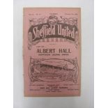 1924/25 Sheffield Utd v Bury, a programme from the game played on 07/02/1925, ex bound volume,