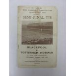 FA Cup Semi-Final, Blackpool v Tottenham, a programme from the game played at Aston Villa on 21/03/