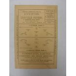 1886/1887 Everton v Oakfield Rovers, a programme/card from the Liverpool And District Cup Final,