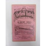 1924/25 Sheffield Utd v Bolton, a programme from the game played on 06/12/1924, ex bound volume,