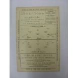 1886/1887 Everton v Padiham, a programme/card from the game played on 08/04/1887