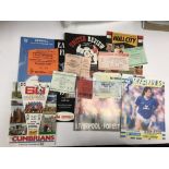 1988/1989 Liverpool, a collection of all programmes and tickets from the FA Cup winning run (7+7)