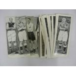 A collection of 29 autographed Topical Times Panel Portrait Trade Cards from the 1930's, 21 in