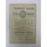 1913/14 Tranmere Rovers v Borough Wallasey, a programme from the Wirral Senior Cup game played on