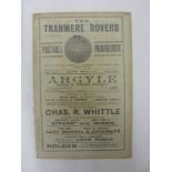 1913/14 Tranmere Rovers Reserves v Cammell Lairds, a programme played on 07/03/1914, ex bound volume