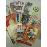 Derry City (Londonderry), a collection of 100 home and away football programmes, many big match,