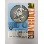 1964/65 Sir Stanley Matthews v World Stars, a programme for the Testimonial game played on 28/04/