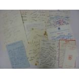 Facsimile (Club) Autographed Sheets, a collection of 14 printed sheets, mainly from the 1950's/60's,