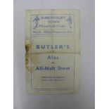 1934/35 Shrewsbury Town v Nuneaton, a programme for the game played on 20/04/1935, rust marks, no