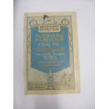 1923 FA Cup Final, Bolton v West Ham Utd, a programme from the game played on 28/04/1923, in very